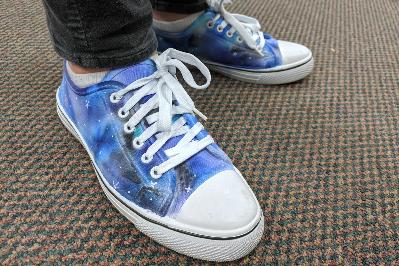 Galaksi Desenli Kanvas Sneaker